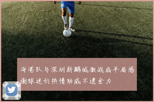 海港队与深圳新鹏城激战成平局感谢球迷们热情助威不遗余力